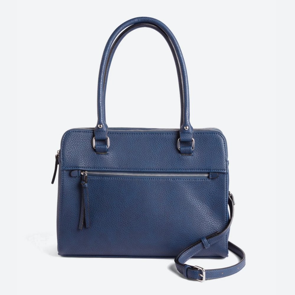 Urban Expressions Blue Hathaway Structured Work Tote